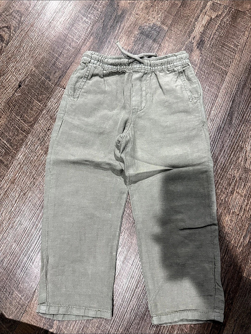 Zara boys Size 3Y Green Casual Pants Like New